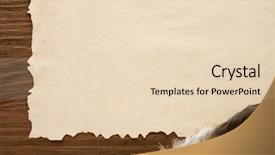  Presentation with feather pen - Theme enhanced with ink feather on parchment background background and a lemonade colored foreground