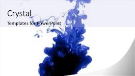  Presentation with ink - Presentation theme with ink flow background and a light blue colored foreground