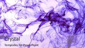  Presentation with water pollution dyes - Audience pleasing PPT theme consisting of ink in water close up backdrop and a light blue colored foreground