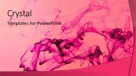  Presentation with ink in water - Presentation design having ink in water on pink background and a  colored foreground