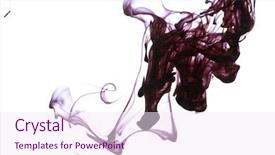  Presentation with ink in water abstract - Presentation theme consisting of ink in water background and a sky blue colored foreground