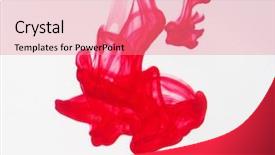  Presentation with water pollution dyes - Slide deck with looking at reflection in mirror background and a coral colored foreground