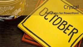  Presentation with black ink - PPT theme consisting of ink on a sticky note background and a  colored foreground