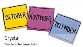  Presentation with october - Beautiful PPT theme featuring ink on isolated sticky note backdrop and a white colored foreground