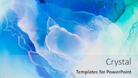  Presentation with high quality - PPT theme enhanced with ink-paint-abstract-closeup background and a light blue colored foreground