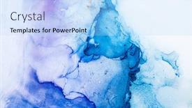  Presentation with high quality - Cool new presentation theme with ink-paint-abstract-closeup backdrop and a light blue colored foreground