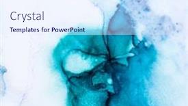  Presentation with ink - PPT theme enhanced with ink-paint-abstract-closeup background and a sky blue colored foreground