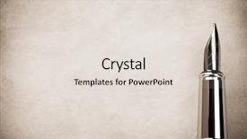  Presentation with pen ink paper - Beautiful presentation design featuring ink pen and aged paper backdrop and a lemonade colored foreground