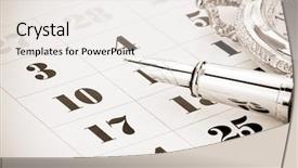  Presentation with ink - PPT layouts consisting of ink pen and coin money background and a sky blue colored foreground