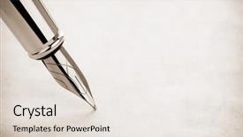  Presentation with parchment - Theme enhanced with ink pen and parchment background background and a sky blue colored foreground