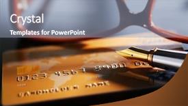  Presentation with ink - Amazing slides having ink saving - credit card with glasses close backdrop and a mint green colored foreground