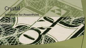  Presentation with extreme - Amazing slide set having ink saving - dollar bill extreme close up backdrop and a seafoam green colored foreground
