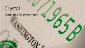  Presentation with saving - Colorful PPT theme enhanced with ink saving - dollar bill extreme close up backdrop and a soft green colored foreground