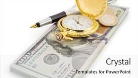  Presentation with money racker - Amazing theme having ink saving - dollars money banknotes isolated backdrop and a  colored foreground