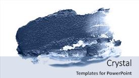  Presentation with brush stroke - Slide set enhanced with abstract acrylic brush stroke isolated background and a light blue colored foreground