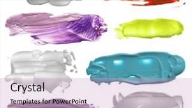  Presentation with brush - PPT layouts featuring  background and a  colored foreground