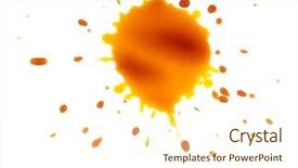  Presentation with ink blot - Audience pleasing theme consisting of ink splashes backdrop and a cream colored foreground