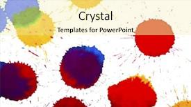  Presentation with ink - Presentation theme consisting of ink splashes background and a blonde colored foreground