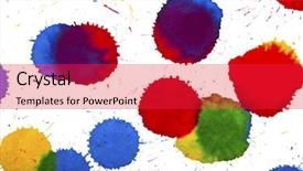  Presentation with blue ink splash - Slide set enhanced with ink splashes background and a red colored foreground