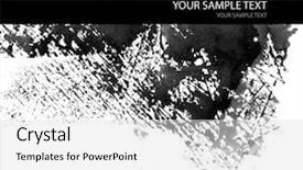  Presentation with abstract watercolor - Audience pleasing PPT theme consisting of ink splat - abstract watercolor hand painted background backdrop and a light gray colored foreground