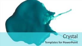 Presentation with color splash - Cool new slides with ink splat - green color splash isolated backdrop and a cyan colored foreground