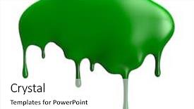  Presentation with dripping paint - Colorful theme enhanced with ink splat - green paint dripping isolated backdrop and a white colored foreground