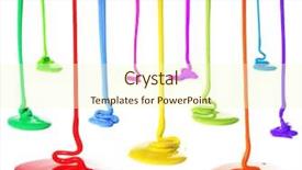  Presentation with paint - Cool new presentation theme with ink splat - paint pouring backdrop and a cream colored foreground