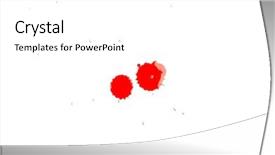  Presentation with red and white abstract - Presentation theme with ink splat - red drops against white background background and a  colored foreground
