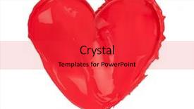  Presentation with paint - Slide set enhanced with ink splat - red heart made of paint background and a red colored foreground