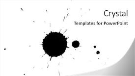  Presentation with ink blot - Beautiful theme featuring ink splodges on a white backdrop and a white colored foreground