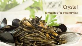  Presentation with ink - Colorful PPT layouts enhanced with ink squid spaghetti backdrop and a cream colored foreground