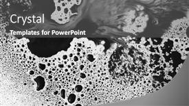  Presentation with ink splash - PPT layouts having ink-watercolor-flow-pour-blot and a gray colored foreground