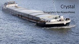  Presentation with navigation - PPT theme enhanced with inland navigation background and a light blue colored foreground