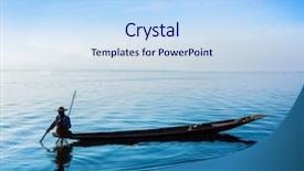  Presentation with rowing - Audience pleasing slides consisting of inlay - myanmar travel attraction landmark backdrop and a sky blue colored foreground