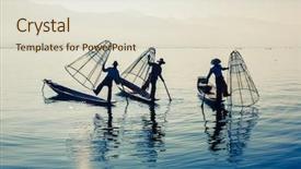  Presentation with rowing - Amazing presentation theme having inlay - myanmar travel attraction landmark backdrop and a  colored foreground