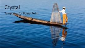  Presentation with rowing - Colorful PPT theme enhanced with inlay - myanmar travel attraction landmark backdrop and a  colored foreground