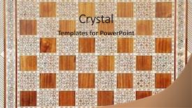  Presentation with chess board - Theme featuring inlay - ornate chess board isolated background and a coral colored foreground