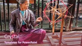  Presentation with textile weaving - 