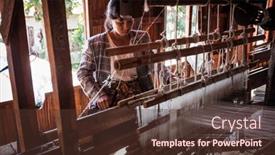  Presentation with weaving textile - Beautiful PPT layouts featuring inle-lake-myanmar-january-8 backdrop and a tawny brown colored foreground