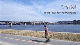  Presentation with skating - Colorful slide deck enhanced with inline skating backdrop and a  colored foreground