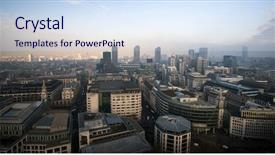  Presentation with paul - Cool new PPT layouts with inner city - aerial london view backdrop and a sky blue colored foreground