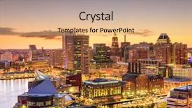 Presentation with maryland - Colorful slides enhanced with inner city - baltimore maryland usa downtown skyline backdrop and a coral colored foreground