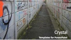  Presentation with urban - Theme enhanced with inner city - urban alleyway background and a  colored foreground