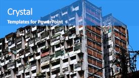  Presentation with decay - Cool new presentation with inner city - urban decay old appatment block backdrop and a teal colored foreground