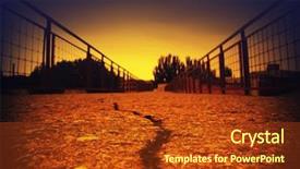  Presentation with urban - PPT layouts with inner city - urban way background and a tawny brown colored foreground