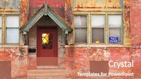  Presentation with freedom - Presentation theme with inner city poor - freedom of speech background and a  colored foreground