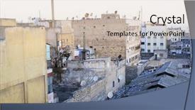  Presentation with morocco - Colorful slide set enhanced with inner-city slum in casablanca backdrop and a soft green colored foreground