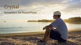  Presentation with sunset beach - Cool new slides with inner peace - enjoying a sunset backdrop and a lemonade colored foreground