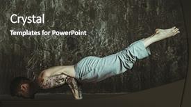  Presentation with inner peace - Slide deck enhanced with inner peace - experienced yoga instructor showing different background and a dark gray colored foreground