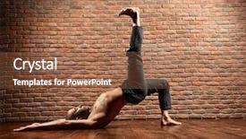  Presentation with healthy lifestyle - Beautiful PPT theme featuring inner peace - experienced yoga instructor showing different backdrop and a tawny brown colored foreground